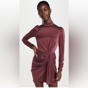 Zimmermann silk mini wrap dress size 2 red burgundy 6-8